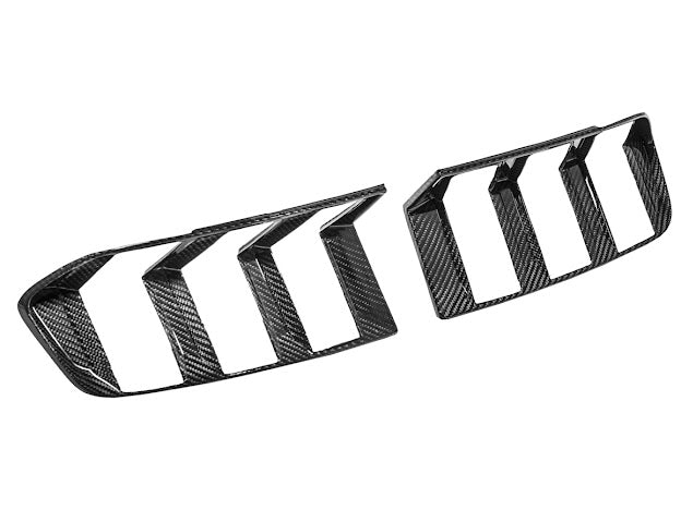 2024-UP FORD MUSTANG S650 | CARBON FIBER REAR TAIL LIGHT TRIM BEZEL COVERS PAIR